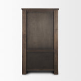 Mercana Wallen Solid Dark Brown Wood Curio Cabinet 71008