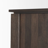 Mercana Wallen Solid Dark Brown Wood Curio Cabinet 71008