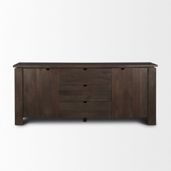 Mercana Wallen Solid Mango Wood Sideboard with 3 Drawers, Versatile Storage for Dining or Living Rooms 71010
