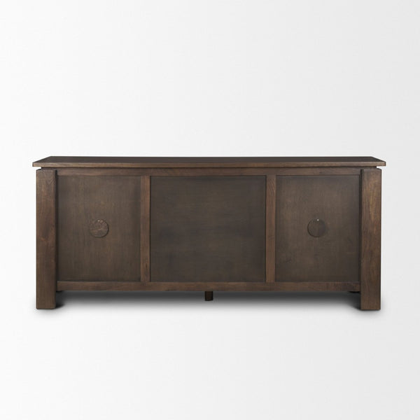Mercana Wallen Solid Mango Wood Sideboard with 3 Drawers, Versatile Storage for Dining or Living Rooms 71010