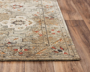 Alora Decor Alure Plush Transitional Medallion Rug In Neutral Rust & Apricot Tones, Hand Sheared Wool Blend 10' x 13' 00900910900300113