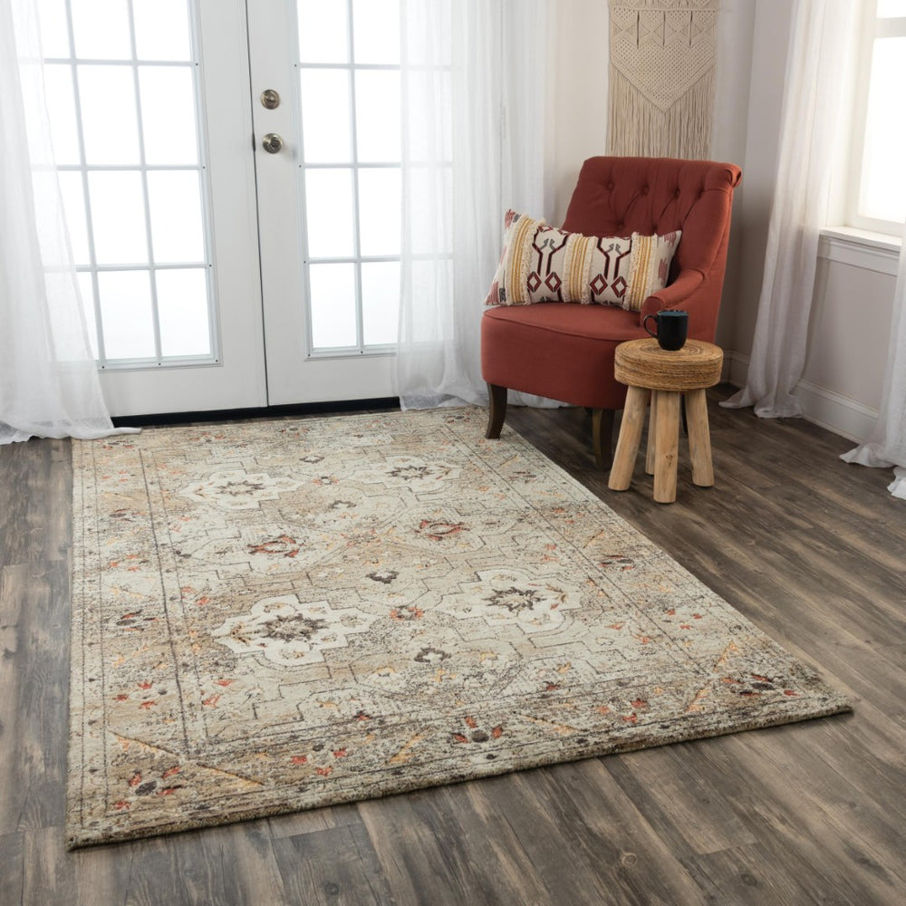Alora Decor Alure Plush Transitional Medallion Rug In Neutral Rust & Apricot Tones, Hand Sheared Wool Blend 10' x 13' 00900910900300113