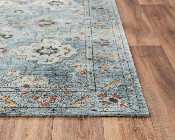 Alora Decor Alure Luxurious Blue Transitional Rug With New Zealand Wool & Tencel Sheen, Hand-Finished Elegance 10' x 13' 00900911000090113