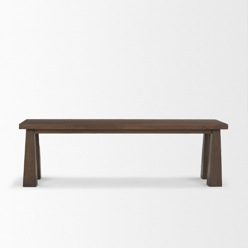 Mercana Wolcott Rectangular Solid Mango Wood Bench for Entryways, Dining, or Bedroom Accent Furniture 71019