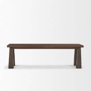 Mercana Wolcott Rectangular Solid Mango Wood Bench for Entryways, Dining, or Bedroom Accent Furniture 71019