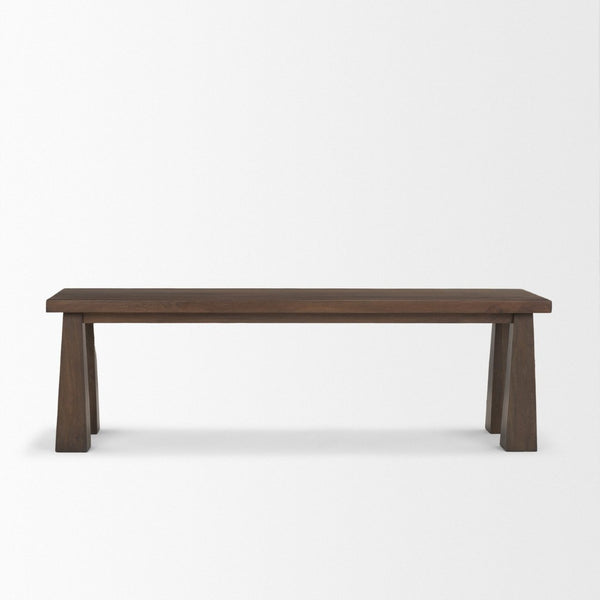 Mercana Wolcott Rectangular Solid Mango Wood Bench for Entryways, Dining, or Bedroom Accent Furniture 71019
