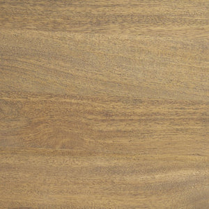 Mercana Shima Round Coffee Table with Arched Legs - Contemporary Mango Wood Design for Modern Living Spaces Light Brown Wood 70867