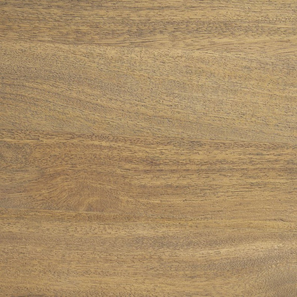 Mercana Shima Round Coffee Table with Arched Legs - Contemporary Mango Wood Design for Modern Living Spaces Light Brown Wood 70867