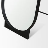 Mercana Tillie Oblong Matte Black Metal Standing Floor Mirror 70908