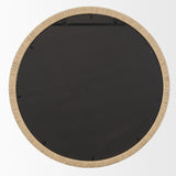 Mercana Vasie Black Wood w/ Jute Round Mirror 70923