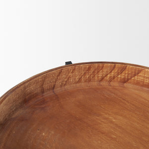 Mercana Wally Elegant Two-Tier Wooden Tray Set with Contemporary Metal Stand for Stylish Home Organization 71047