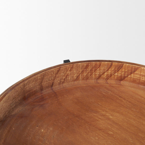 Mercana Wally Elegant Two-Tier Wooden Tray Set with Contemporary Metal Stand for Stylish Home Organization 71047