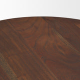 Mercana Sonel Pedestal Medium Dark Brown Acacia Wood Foyer Table 70848-AB