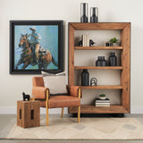 Mercana Tabor Natural Wood w/ Black Oak Frame Bookcase 70895