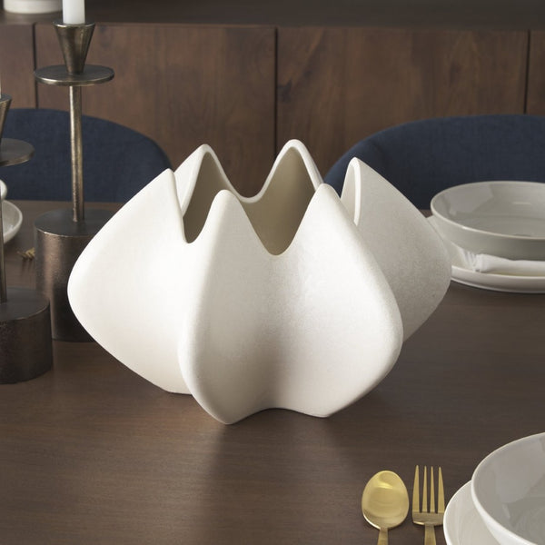 Mercana Ulrich Sculptural Vase - Modern Geometric Design for Elegant Floral Arrangements and Decor Accents 70975