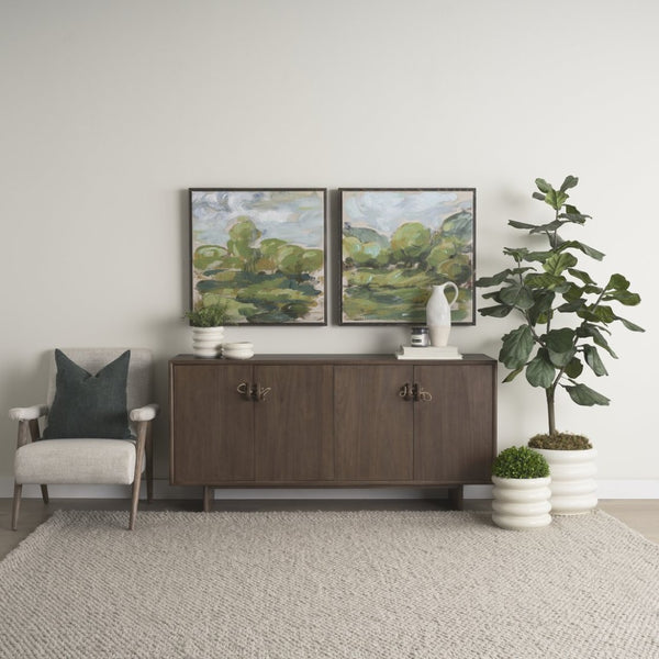 Mercana Twyla Elegant Glazed Ring Pot - Modern Design for Succulents and Floral Arrangements, 7.1" Cream | Ceramic | Short Table 70979