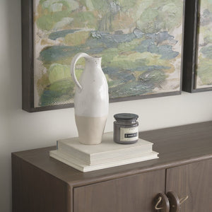 Mercana Valora Elegant Black Speckled Ceramic Jug for Chic Decor, Ideal for Fresh Arrangements or Display Two Toned | Ceramic 70986