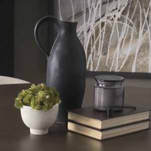 Mercana Valora Elegant Black Speckled Ceramic Jug for Chic Decor, Ideal for Fresh Arrangements or Display Matte Black | Ceramic 70989