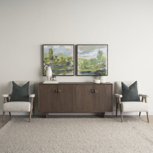 Mercana Varenna Elegant Sideboard with Rope-Style Handles for Stylish Storage in Dining & Entryway Spaces 71012