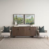 Mercana Varenna 4 Door Dark Brown Wood w/ Rope Handles Sideboard 71012