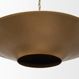 Mercana Titus 1-Light Brass Finished Metal Disc Pendant 70913