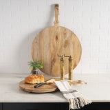 Mercana Karana Natural Solid Wood Round Serving Boards 70936