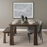 Mercana Wolcott Rectangular Dark Brown Solid Wood Dining Table 71018-AB