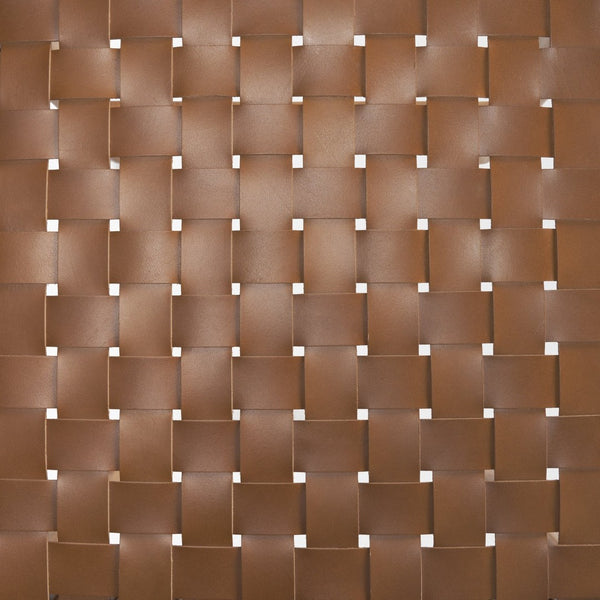 Mercana Shane Rustic Modern Stool with Woven Leather Seat - Stylish Beech Wood Frame for Kitchen or Bar 70798