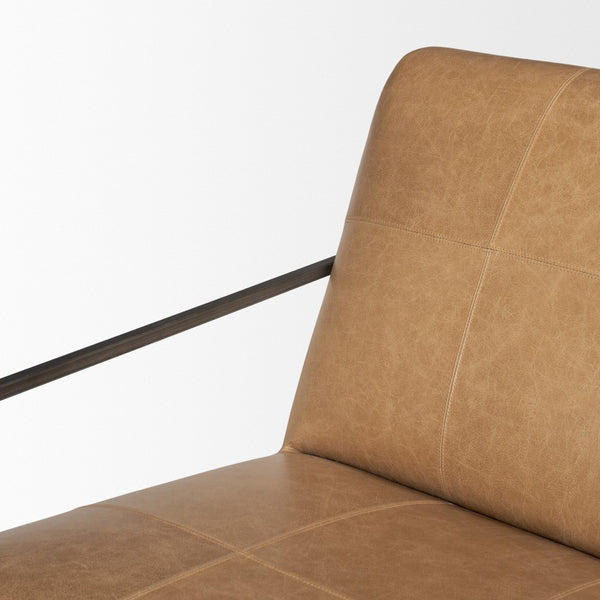 Mercana Stratton Accent Chair - Industrial Elegance with Unique Leather Patchwork for Timeless Comfort 70869