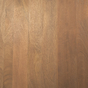 Mercana Swanson Round Pedestal Dining Table – Solid Mango Wood with Scalloped Base and Modern Design 60" Lt Brown Wood Top | Lt Brown Wood Base 70865-AB