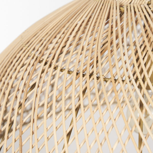 Mercana Thad 1-Light Coastal Woven Dome Pendant - Warm Natural Accent for Modern Boho and Transitional Spaces 70914