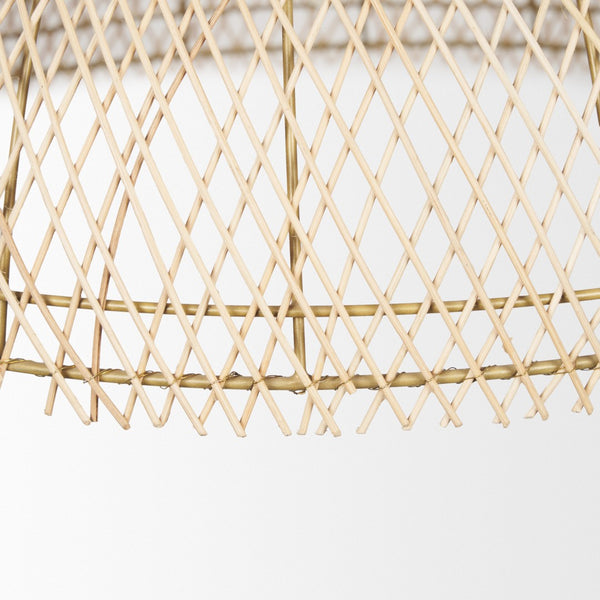 Mercana Thad 1-Light Coastal Woven Dome Pendant - Warm Natural Accent for Modern Boho and Transitional Spaces 70914