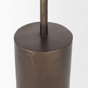 Mercana Petria Elegant Textured Candle Holders in Antiqued Gold for Timeless Tabletop Decor and Charm Antiqued Brass | Metal 70649