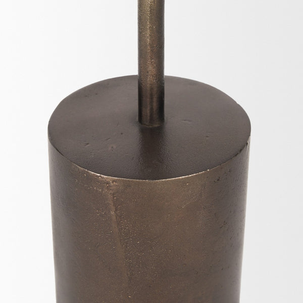 Mercana Petria Elegant Textured Candle Holders in Antiqued Gold for Timeless Tabletop Decor and Charm Antiqued Brass | Metal 70649