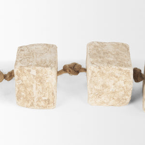 Mercana Mala Handcrafted Cube Garland - Eco-Friendly Home Décor for Stylish Minimalist Accents and Arrangements 71032