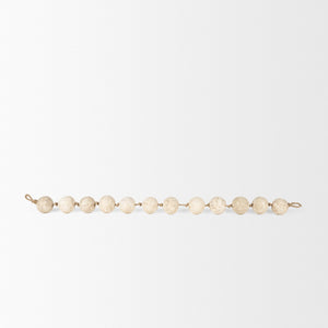 Mercana Varamala Artisanal Sphere Garland – Handcrafted Décor with Sustainable Materials for Stylish Interiors Light Beige | Paper Mache 71033