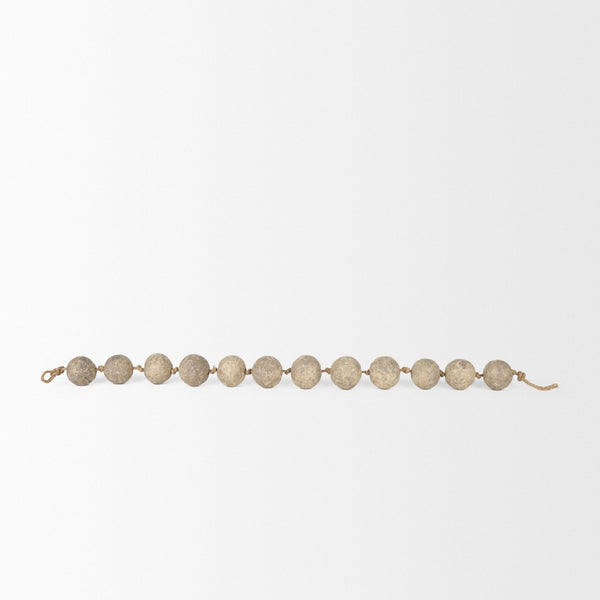 Mercana Varamala Artisanal Sphere Garland – Handcrafted Décor with Sustainable Materials for Stylish Interiors Grey | Paper Mache 71060