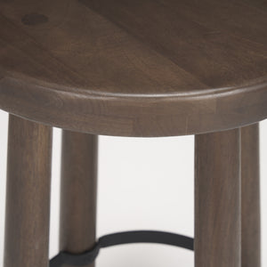 Mercana Weldon Dark Brown Wood W/ Matte Black Metal Counter Stool Dark Brown Wood | Black Metal Wood 71037