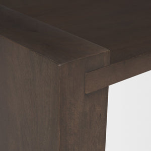 Mercana Wesson Coffee Table - Modern Solid Mango Wood Design for Contemporary and Rustic Living Spaces Dark Brown Wood 71039