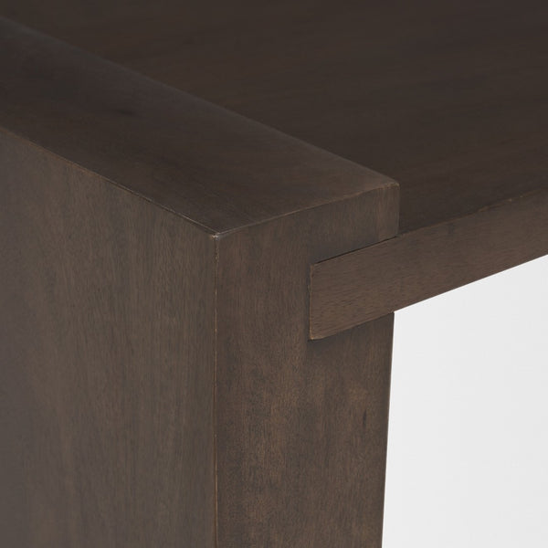 Mercana Wesson Coffee Table - Modern Solid Mango Wood Design for Contemporary and Rustic Living Spaces Dark Brown Wood 71039