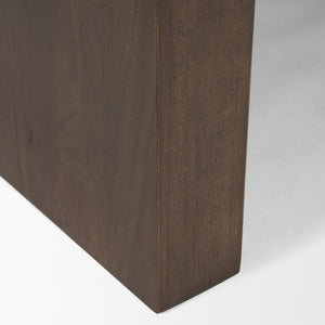 Mercana Wesson Coffee Table - Modern Solid Mango Wood Design for Contemporary and Rustic Living Spaces Dark Brown Wood 71039