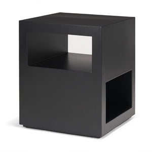 Mercana Vondra Architectural Side Table with Open Shelves for Stylish Storage and Modern Living Spaces 71053