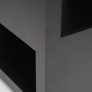 Mercana Vondra Architectural Side Table with Open Shelves for Stylish Storage and Modern Living Spaces 71053