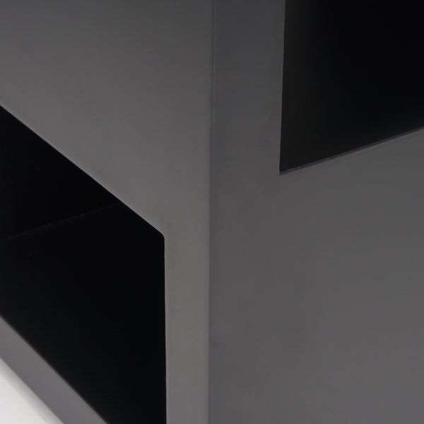 Mercana Vondra Architectural Side Table with Open Shelves for Stylish Storage and Modern Living Spaces 71053