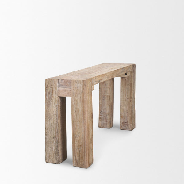 Mercana McArthur Rustic Console Table - Handcrafted Solid Wood with Unique Character for Farmhouse Décor 71034
