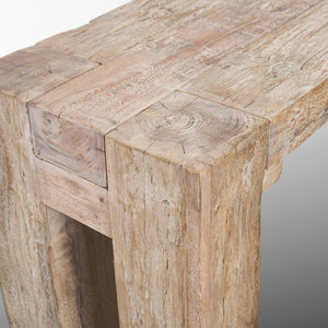 Mercana McArthur Rustic Console Table - Handcrafted Solid Wood with Unique Character for Farmhouse Décor 71034