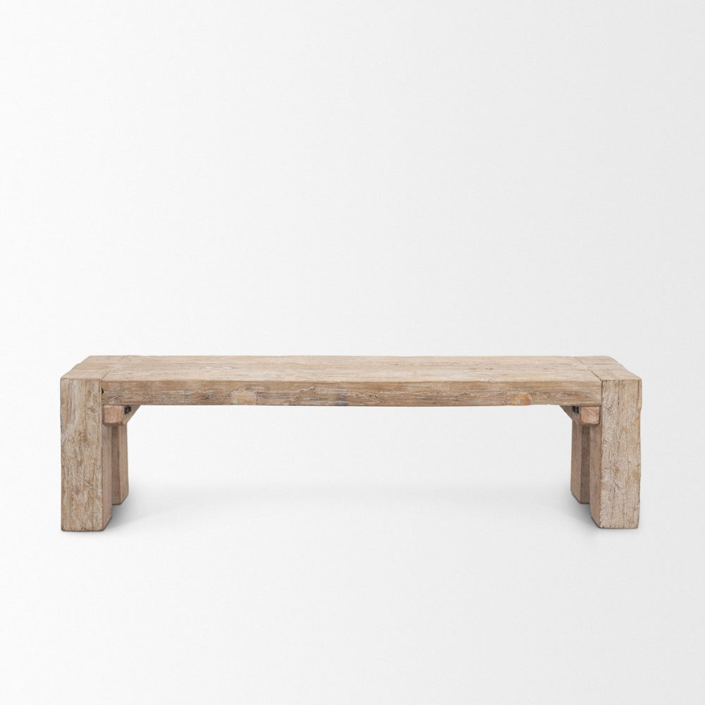 Mercana McArthur Handcrafted Rustic Bench for Entryways and Living Spaces with Timeless Charm and Durability 71035