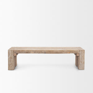 Mercana McArthur Handcrafted Rustic Bench for Entryways and Living Spaces with Timeless Charm and Durability 71035