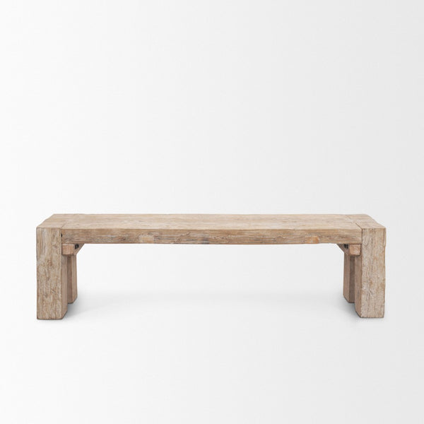 Mercana McArthur Handcrafted Rustic Bench for Entryways and Living Spaces with Timeless Charm and Durability 71035