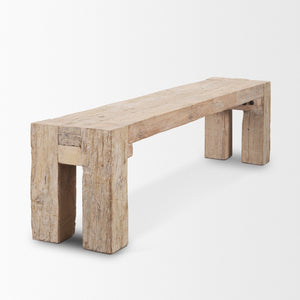 Mercana McArthur Handcrafted Rustic Bench for Entryways and Living Spaces with Timeless Charm and Durability 71035